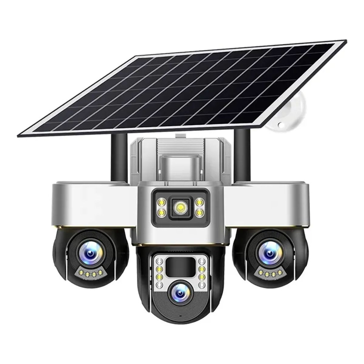 GENERICO - Cámara De Seguridad Solar V380 3 Lentes Hd Wifi