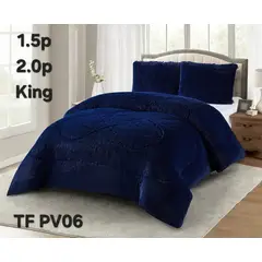 GENERICO - Cobertor Cubrecama de Invierno Peludo con Chiporro 2 plazas Diseño