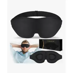 GENERICO - Máscara Antifaz Para Dormir Tapa Ojos Sueño Dormir Viajar Negro