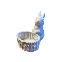 GENERICO - Escultura- Conejo de Pascua con canasta