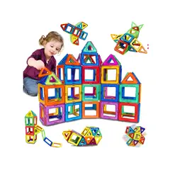 GENERICO - 60 Piezas Magnéticos Educativas Para Niños Bloques Construir 60