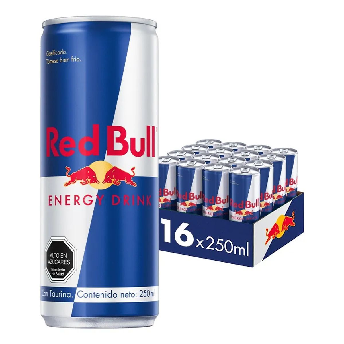 RED BULL - Red Bull Bebida Energética Pack 16 Latas 250Ml