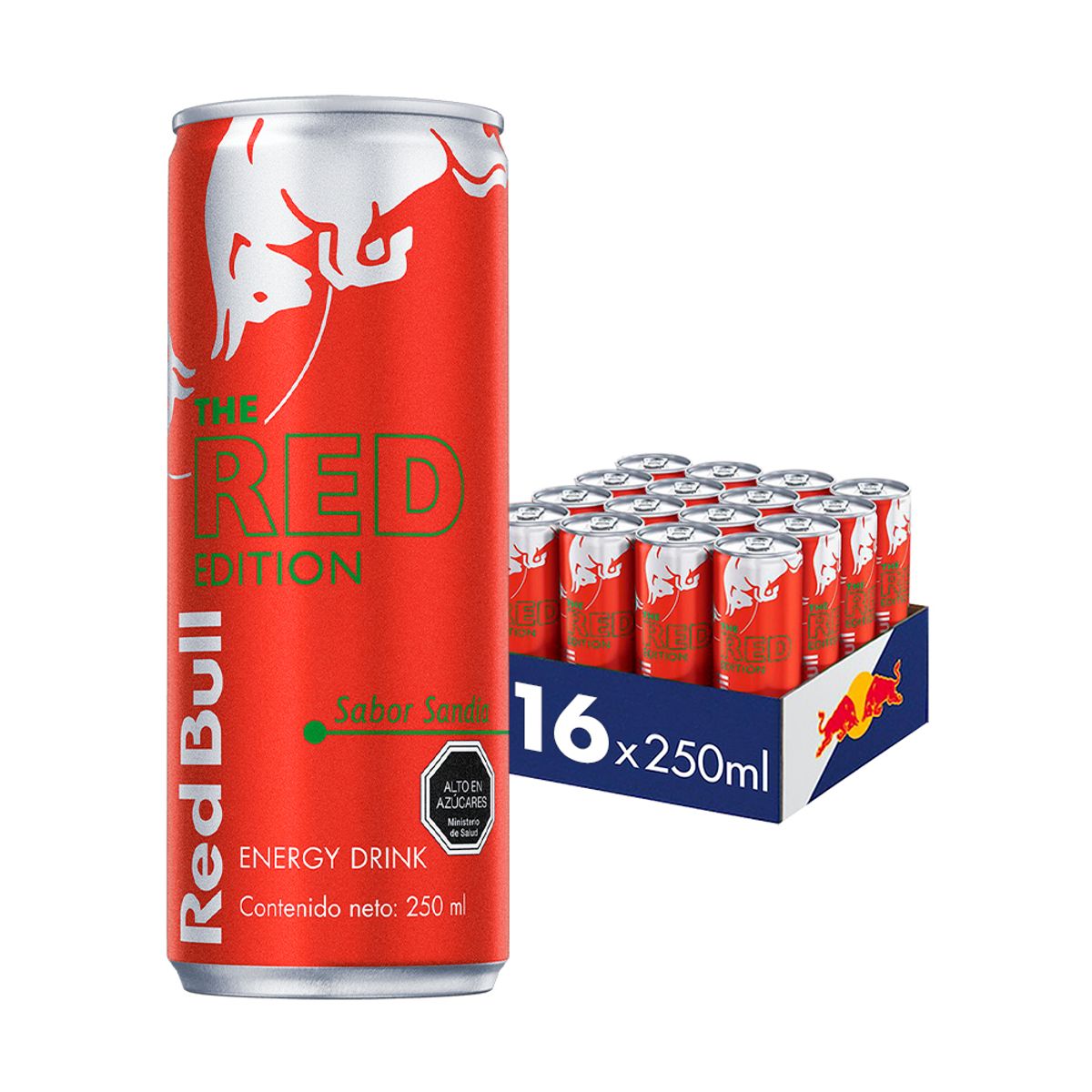 RED BULL - Red Bull Bebida Energética Pack 16 Latas Sandía 250Ml