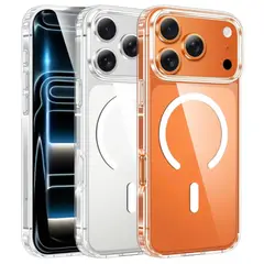 GENERICO - Carcasa para iPhone 17 Pro Max MagSafe Antigolpes Transparente