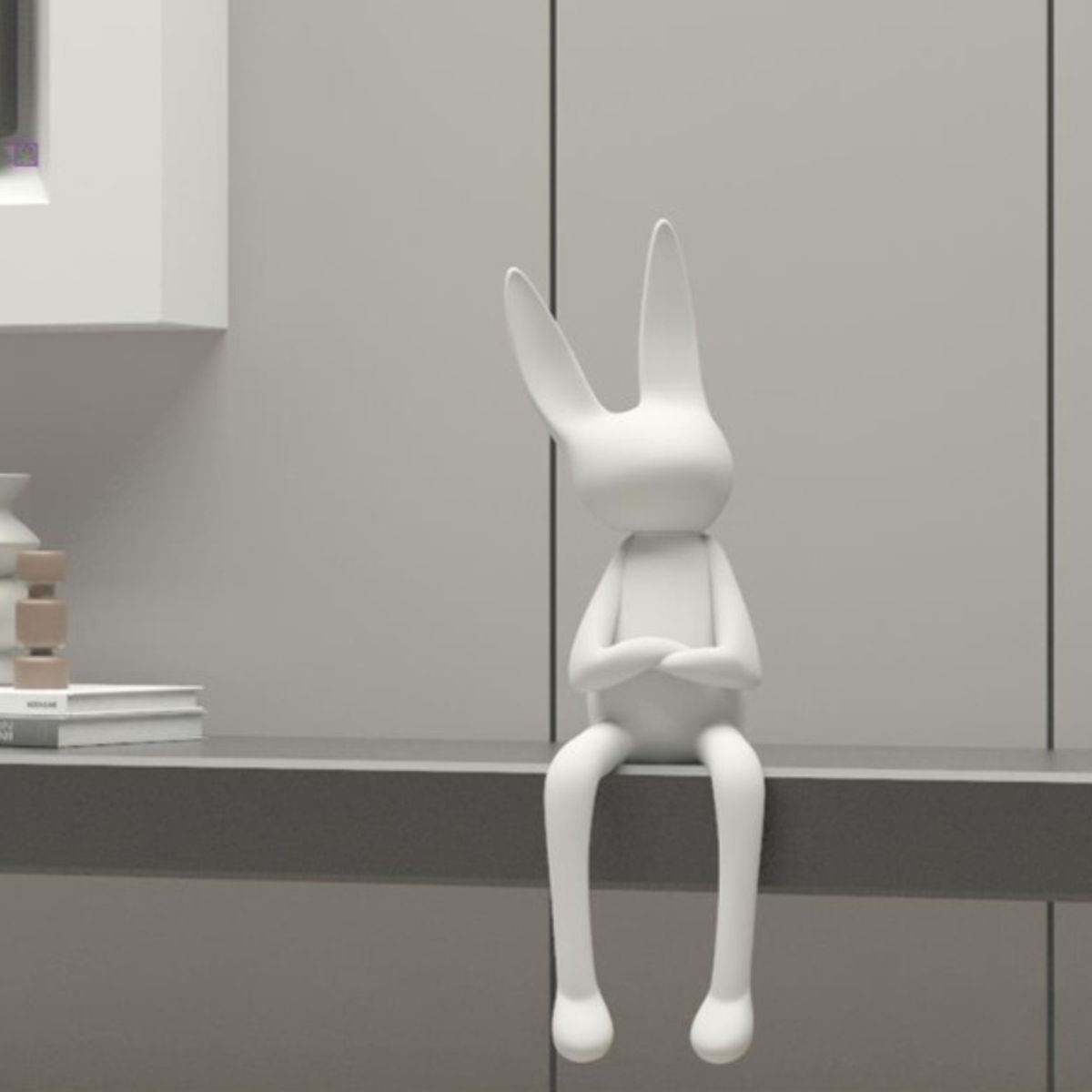 GENERICO - Figura Decorativa de Conejo de Pascua sentado
