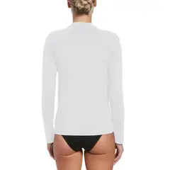 NIKE - Polera Long Sleeve Hydroguard Blanco Mujer