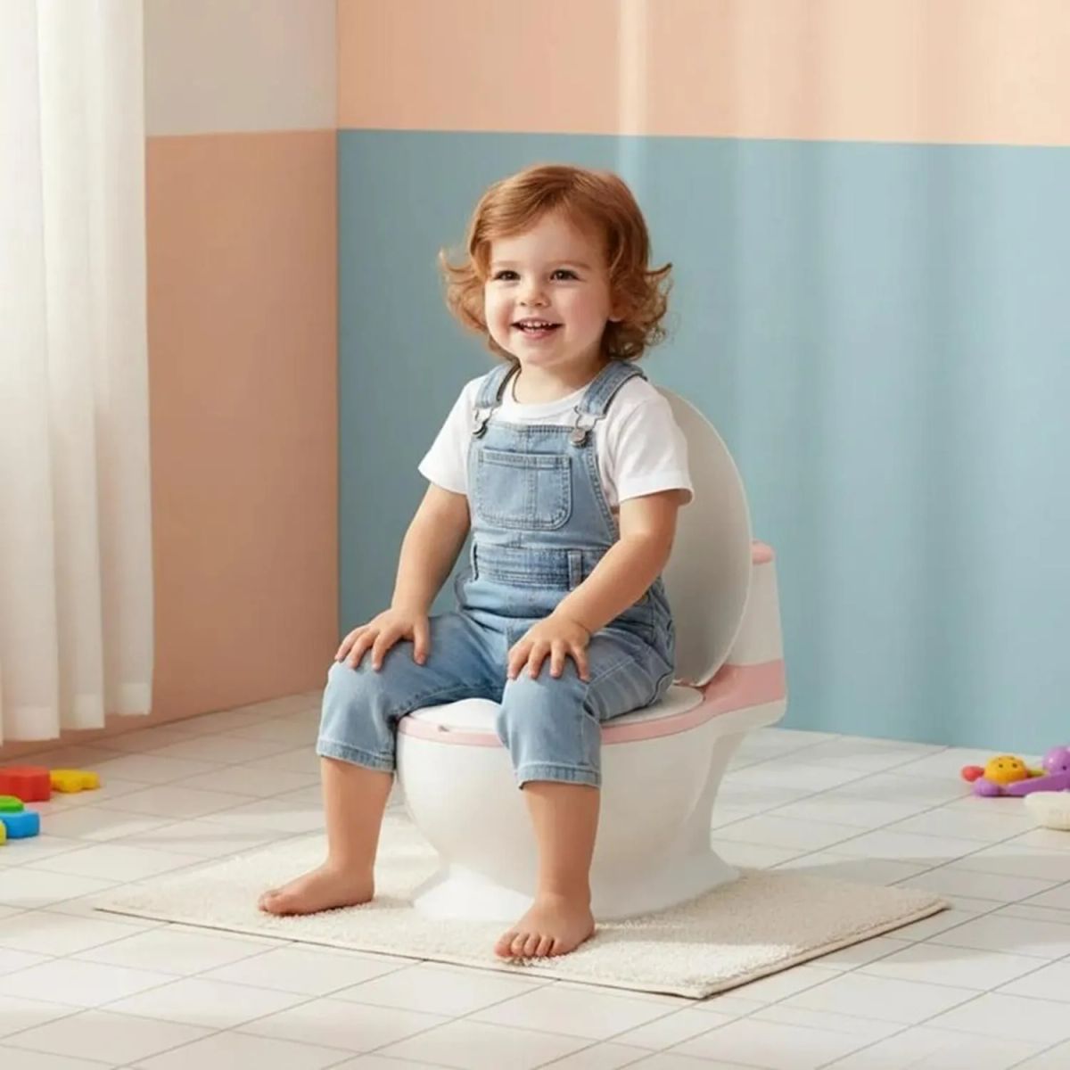 JAGIMA - Pelela Bacinica Inodoro Infantil Bañito Entrenador Seguro - Rosa - Talla Única