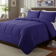 GENERICO - Plumón Edredón 2 Plazas 230 Cm X 250 Cm + Funda Para Almohada Azul