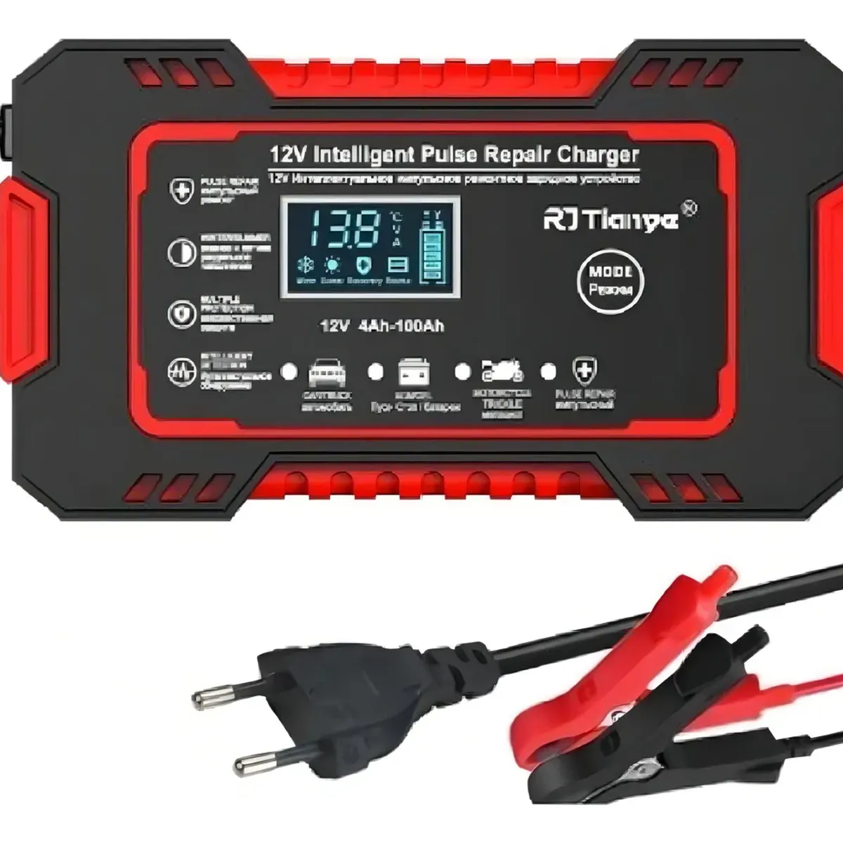 GENERICO - Cargador de Bateria  Inteligente 12V Para Auto Moto