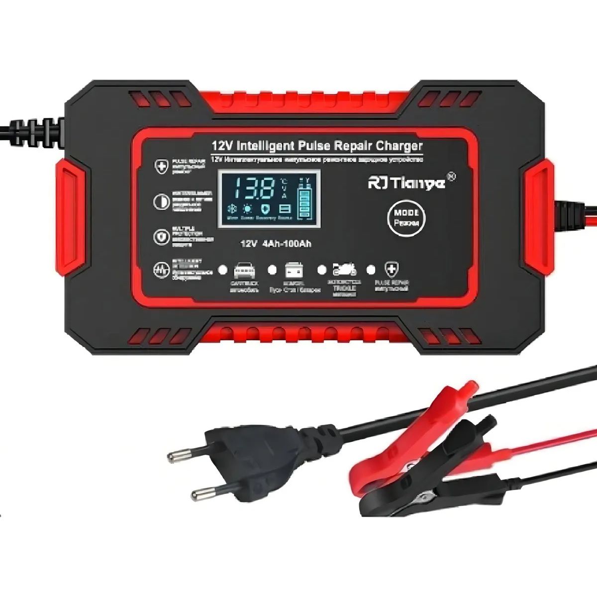 GENERICO - Cargador de Bateria  Inteligente 12V Para Auto Moto