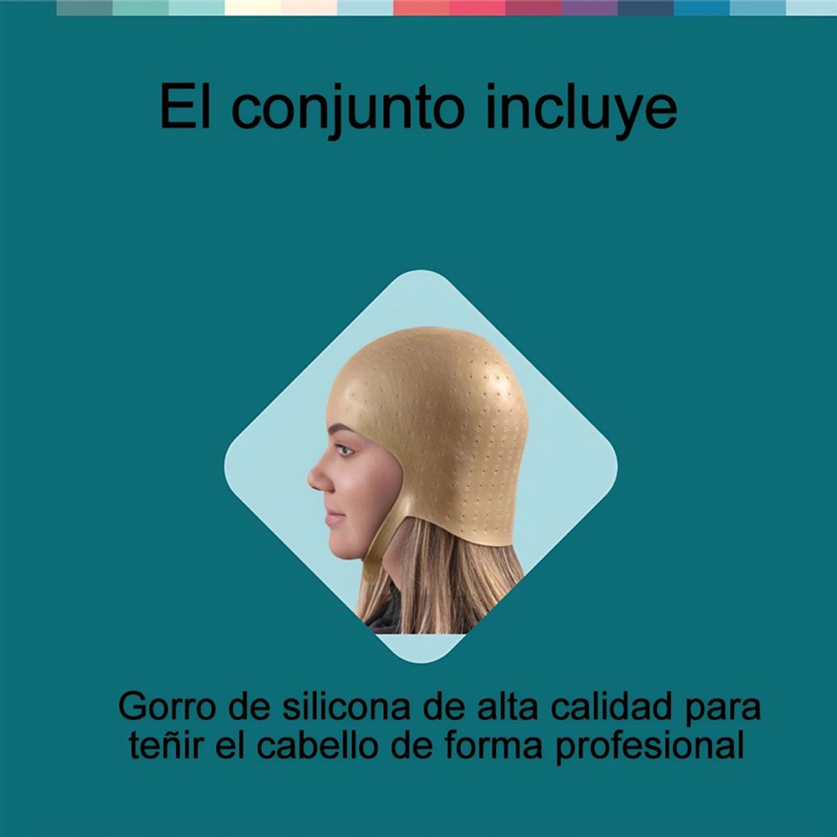 GENERICO - Gorra Para Teñir El Cabello Oro Silicona Salón Hogar DIY
