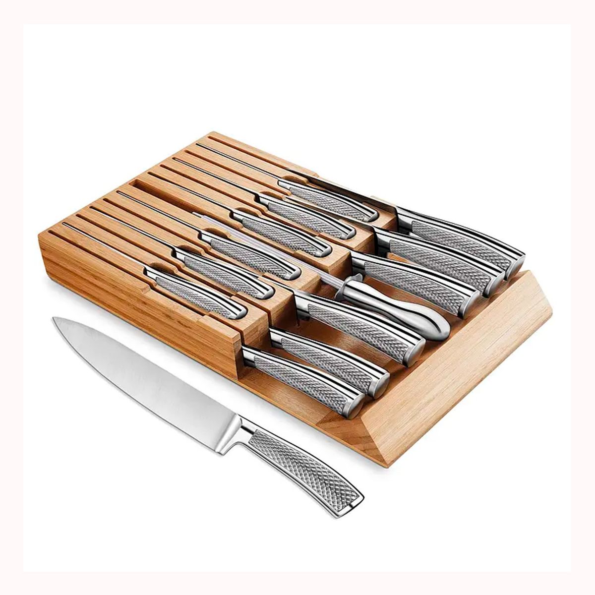 GENERICO - Set de cuchillos de cocina profesionales acero inoxidable 14 pcs