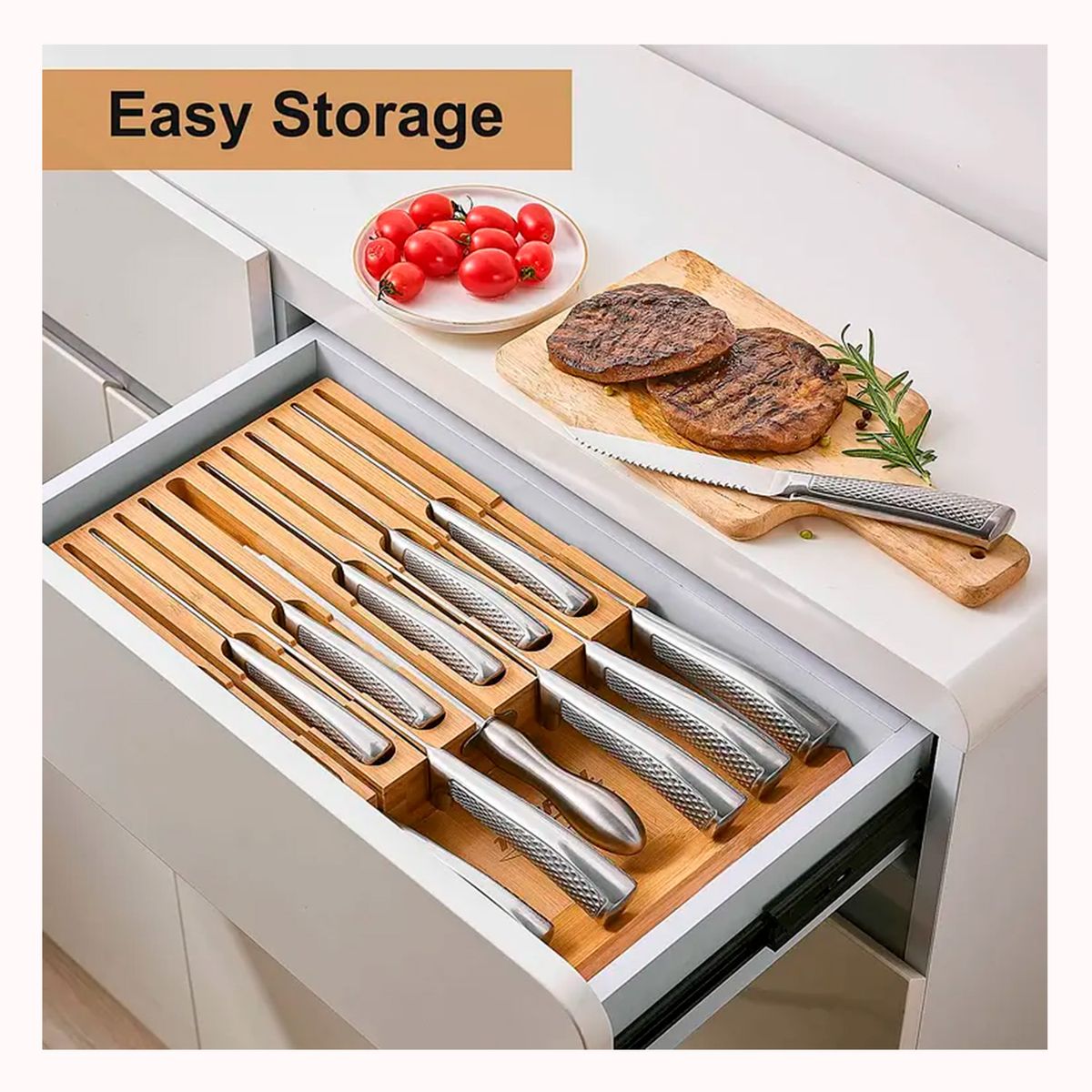 GENERICO - Set de cuchillos de cocina profesionales acero inoxidable 14 pcs