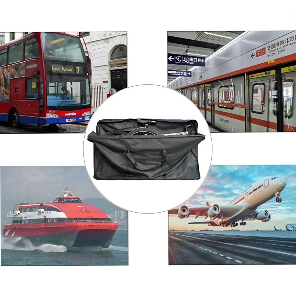 GENERICO - Maleta Para El Transporte De Bicicletas Bolso Gran Capacidad