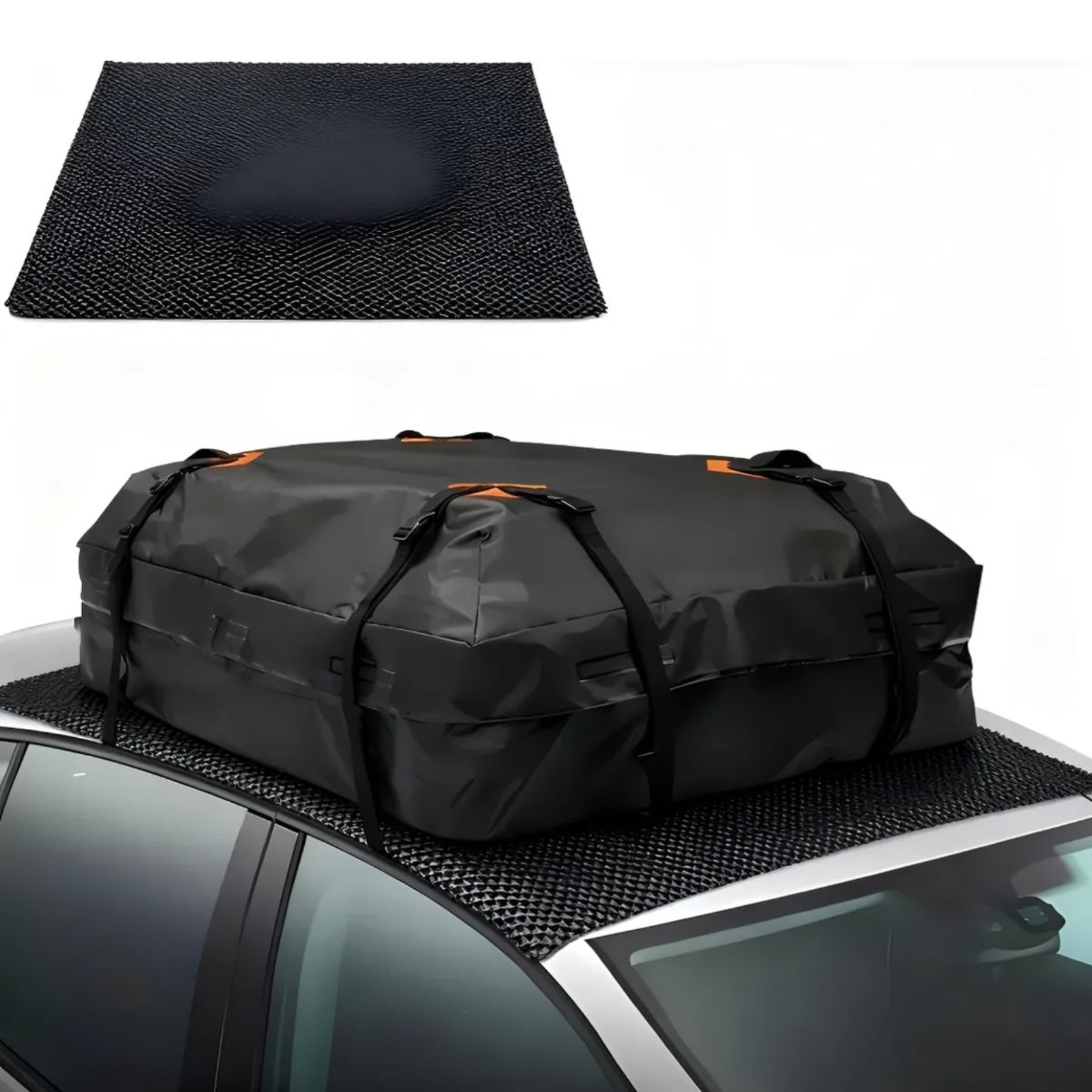 ATURE - Bolso 425l Auto Impermeable Portaequipaje Resistente Negro Negro