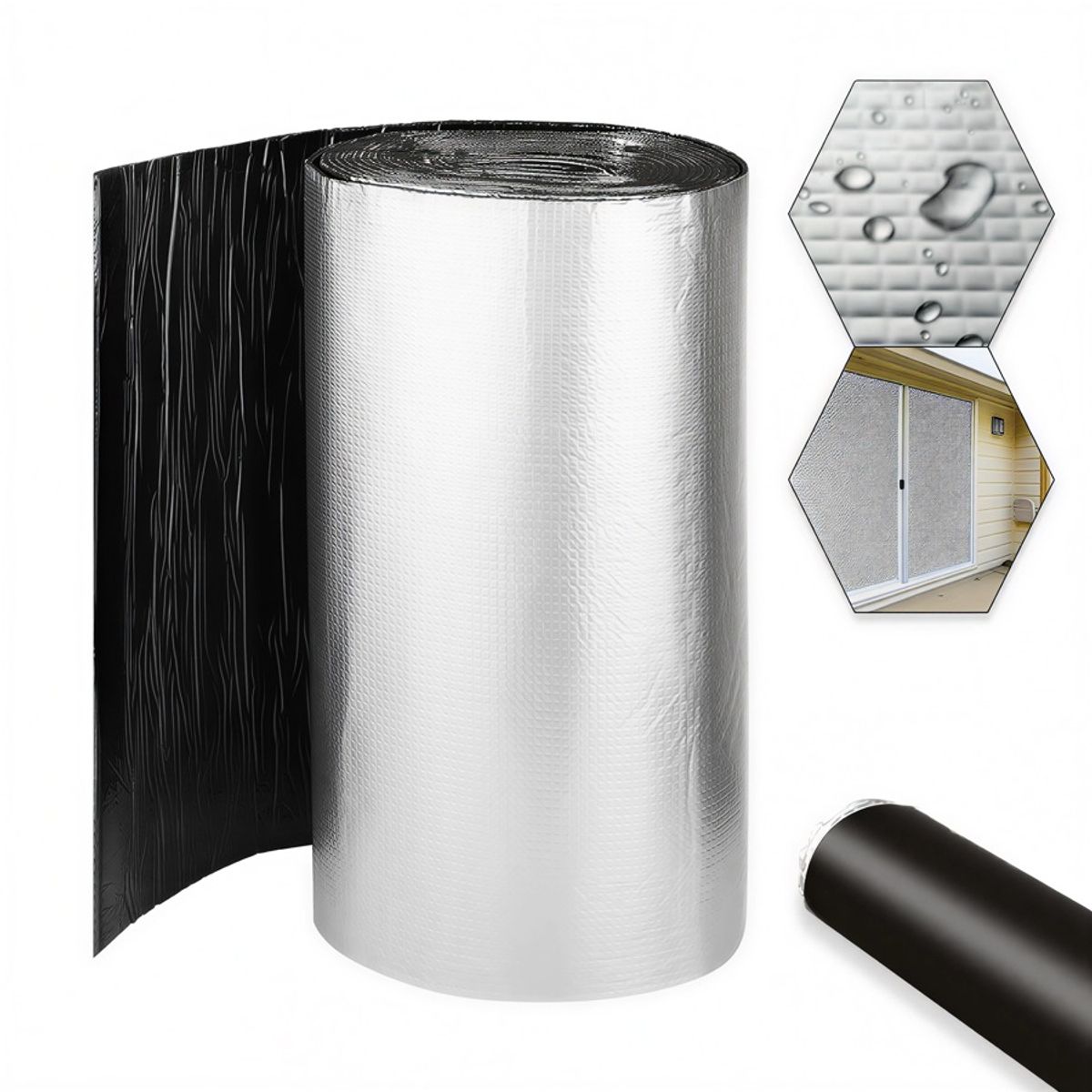 Cinta Sellador Techo Impermeable Aluminio Betún 75cmx10m, marca GENERICO - Foto Principal