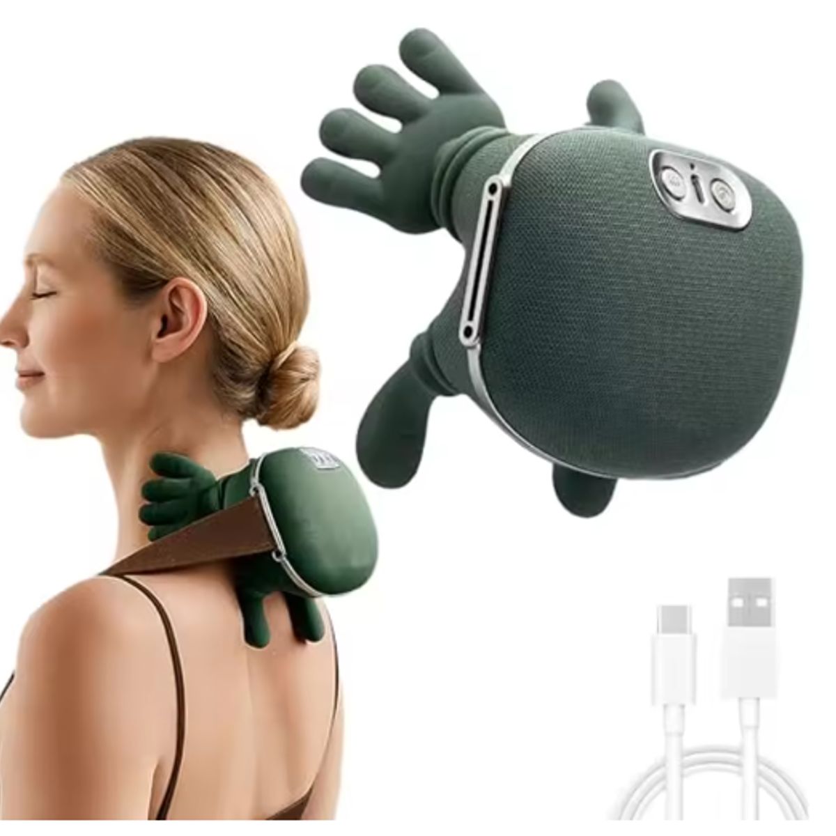GENERICO - Masajeador Térmico Masajeador Inalámbrico, Cuello Y Espalda