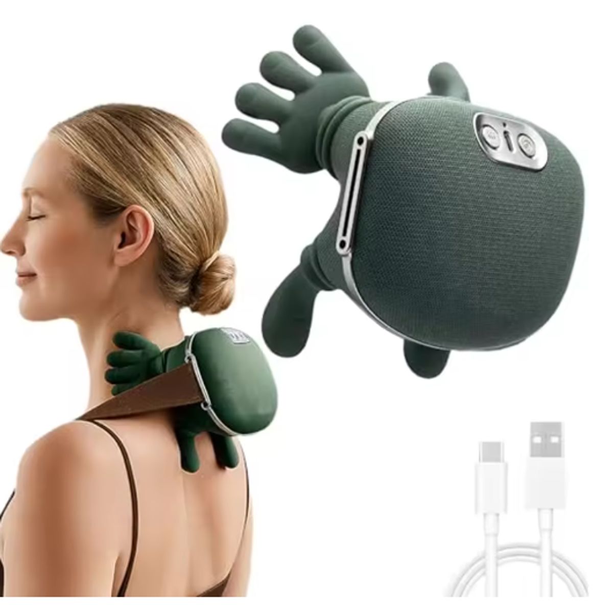 GENERICO - Masajeador Térmico Masajeador Inalámbrico, Cuello Y Espalda