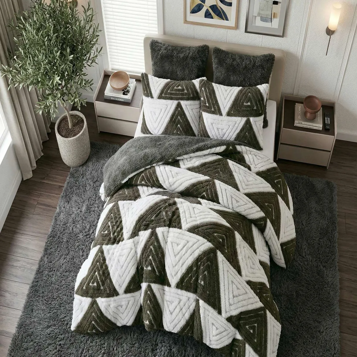 GENERICO - Cubrecama 2 plaza Invierno Jacquard Cutting Premium Chiporro Extra Suave