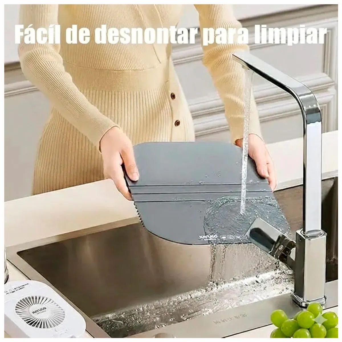 IRM - Bandeja de descongelacion rapida de alimentos con ventilacion bandeja aluminio color negro