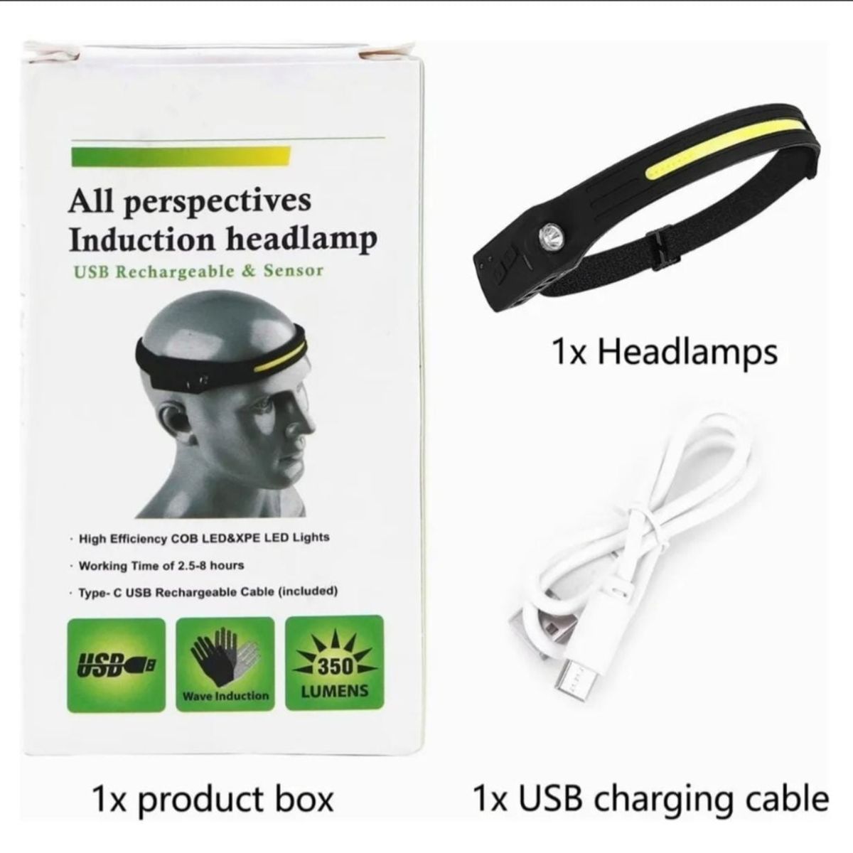 GENERICO - Linterna Recargable Do Farol Do Sensor Do Diodo Emissor