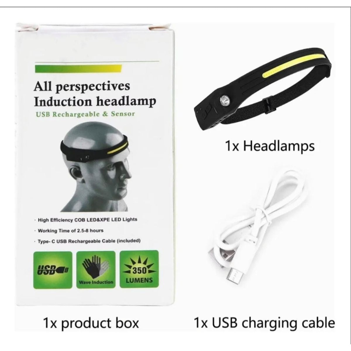 GENERICO - Linterna Recargable Do Farol Do Sensor Do Diodo Emissor