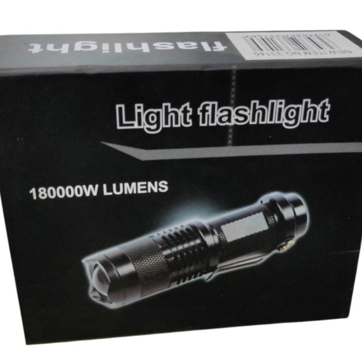 GENERICO - Lampara Táctica Led Contra El Agua, Mxtct-001, 1 Pza, Negro, Linterna Blanco Luz Blanco