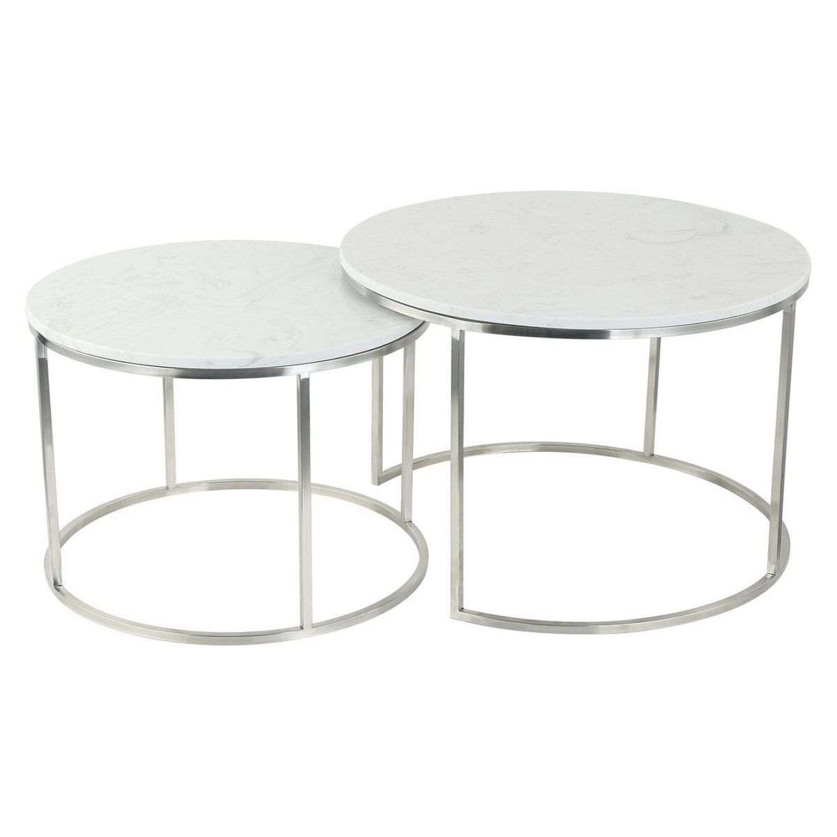 DISEÑO 3 - Set Mesa Acero Inox Mármol Diseño 3