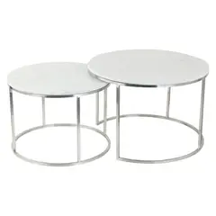 DISEÑO 3 - Set Mesa Acero Inox Mármol