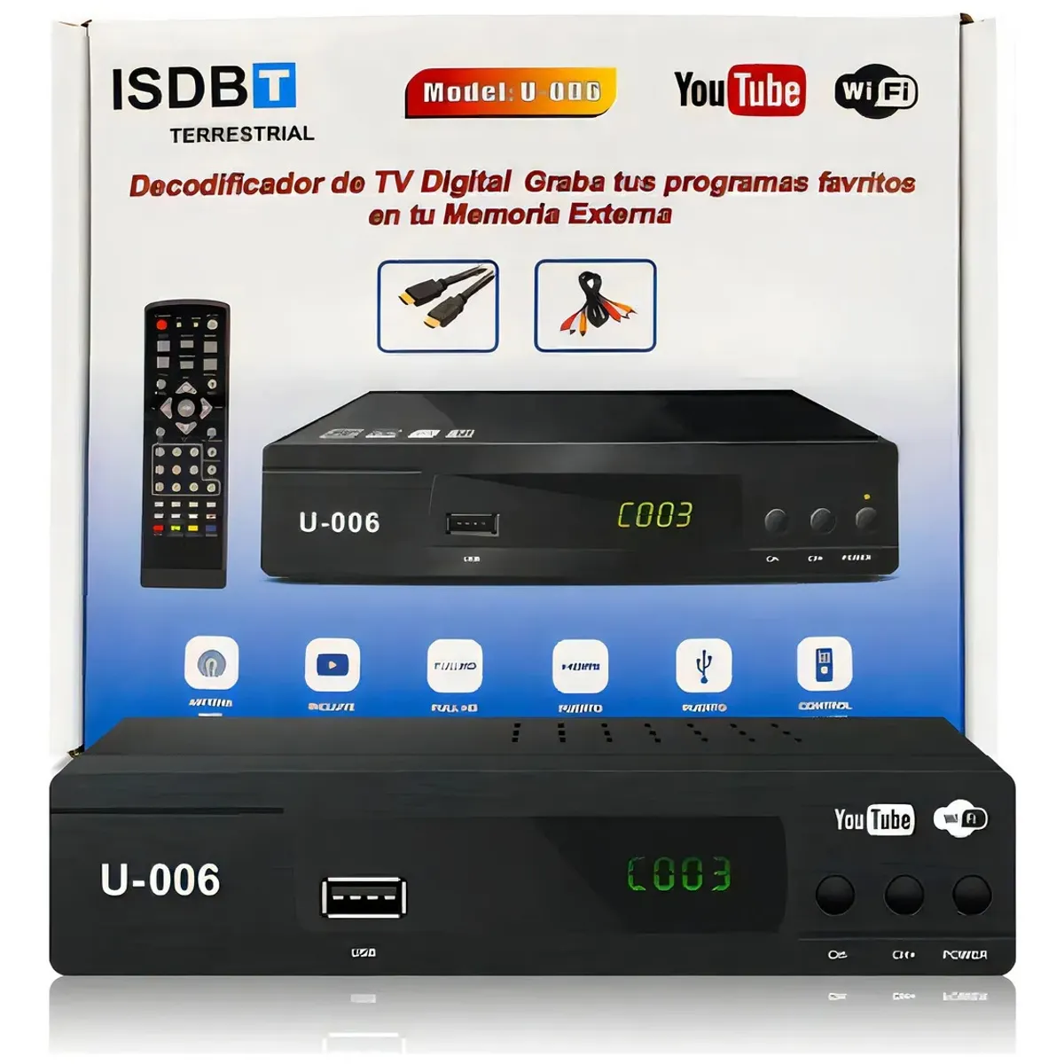 PACIFIC - DECODIFICADOR SINTONIZADOR DIGITAL + ANTENA