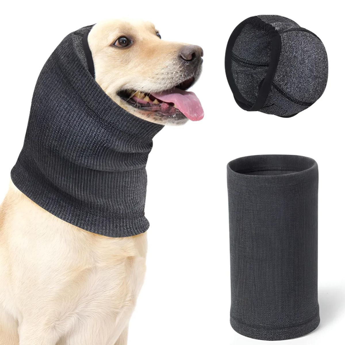 ATURE - 2pcs Cabeza Y Orejeras Para Perros Aislantes Ruido Ajustable S