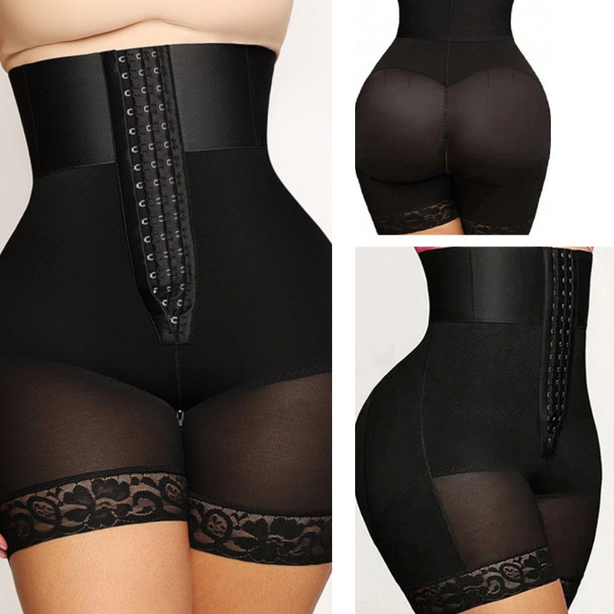 ATURE - Faja Postparto Alta Compresión -panty Moldeador Cintura Alta Negro M