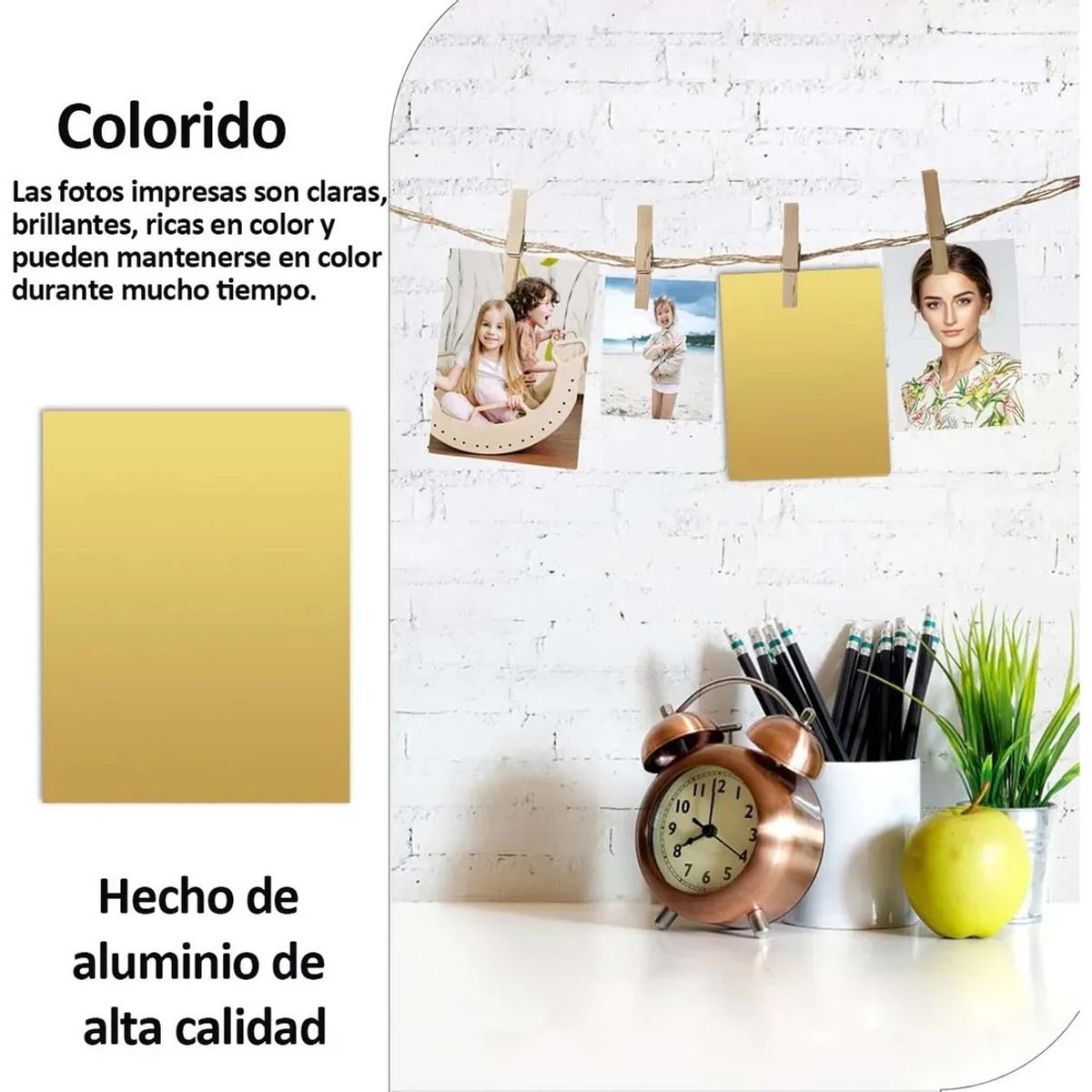KUANGYE - 10 Placas Aluminio Sublimable Doradas 20x30 Cm
