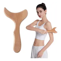 KUANGYE - Herramienta De Drenaje Linfático Paleta De Masaje Madera