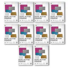 MALIK - Papel Plateado Glitter A4 - 200 Hojas Brillo Intenso Luxury