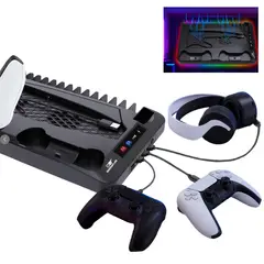 GENERICO - Base de Enfriamiento con Carga para PS5 con Puertos de Carga