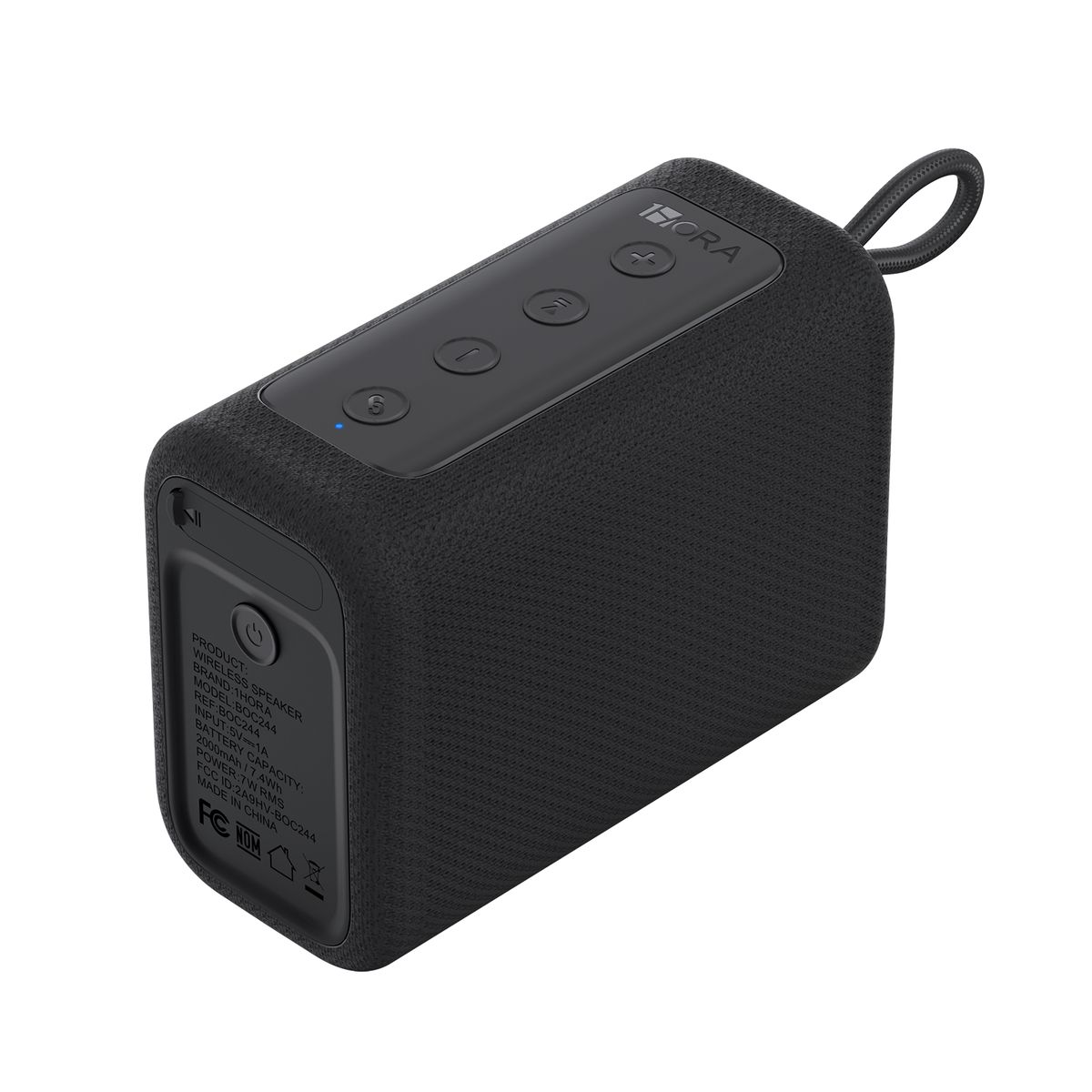 1 HORA - Parlante Bluetooth 1Hora Boc244 7W Altavoz Pequeña Subwoofer Con tarjetas TFNegro