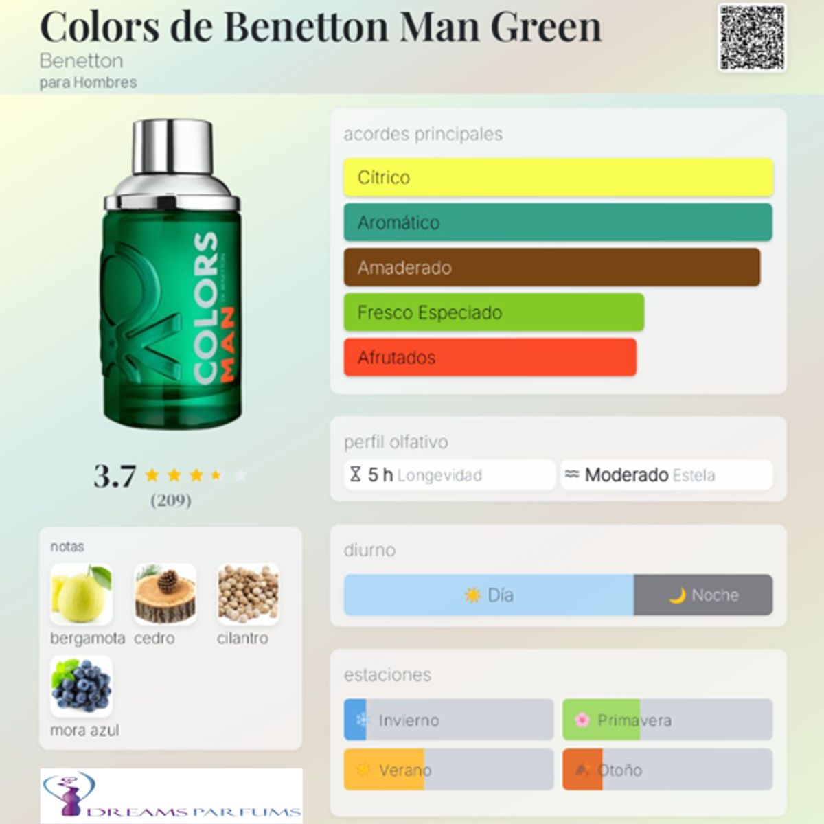 BENETTON - COLORS MAN GREEN 200 ML EDT BENETTON