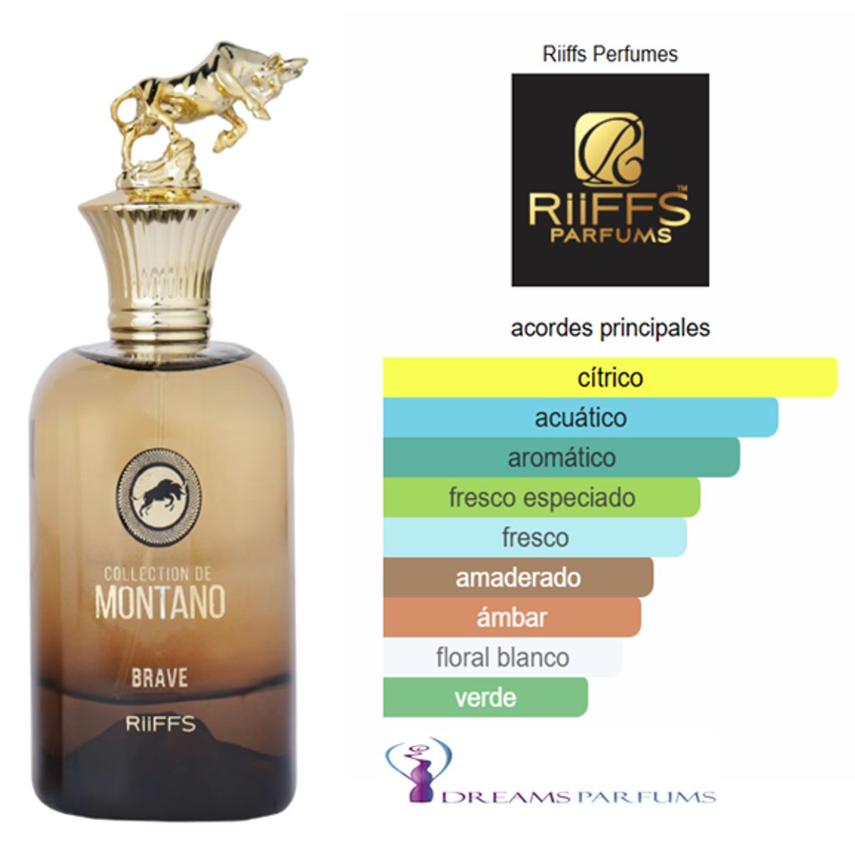 RIIFFS PARFUMS - MONTANO BRAVE 100 ML EDP RIIFFS