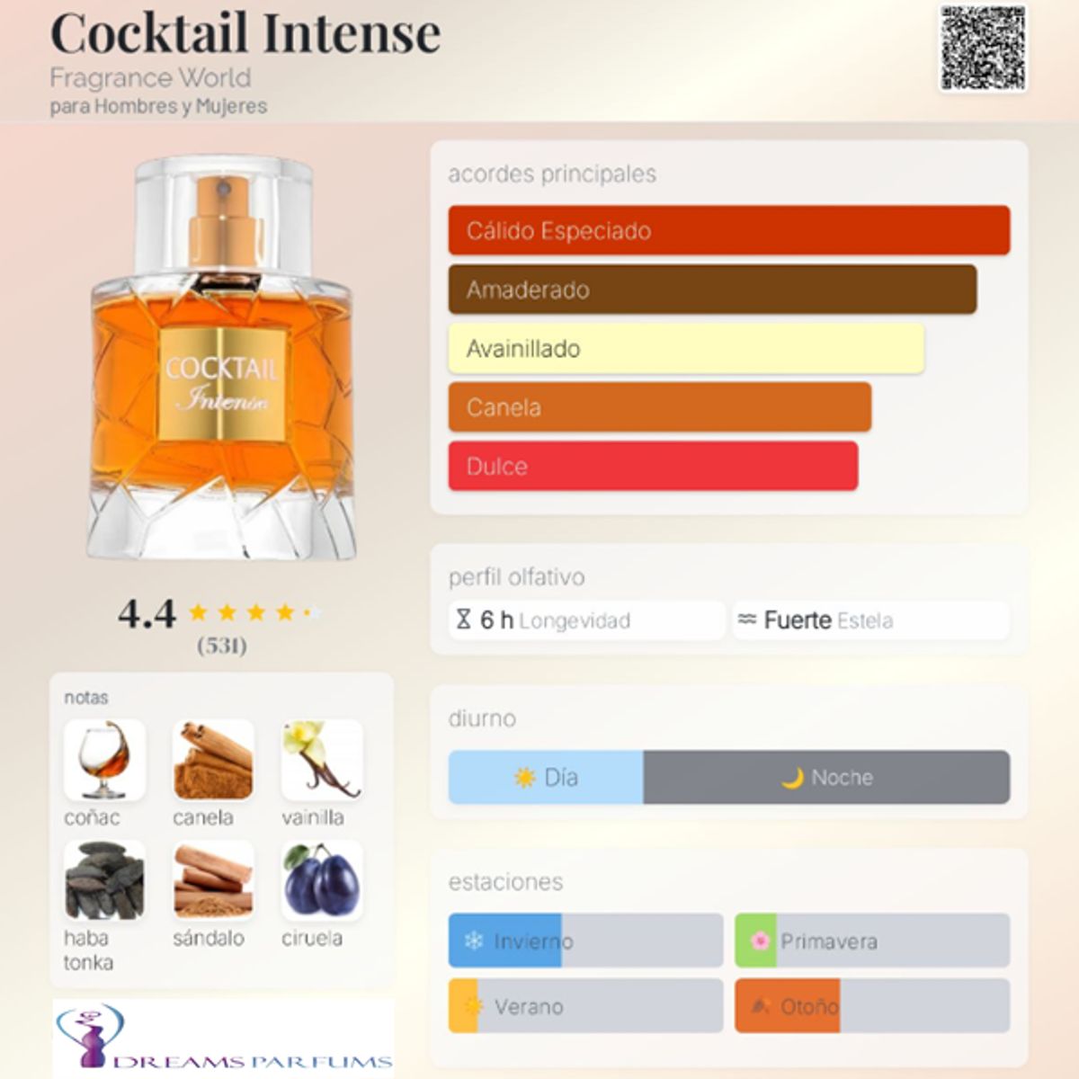 FRAGANCE WORLD - WORLD COCKTAIL INTENSE 100 ML EDP FRAGANCE WORLD