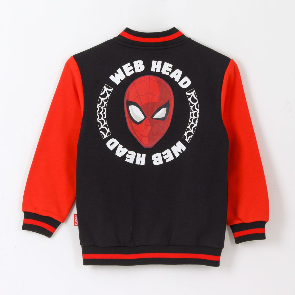 MARVEL - Chaqueta Niño College Bomber Print Spiderman Negro Marvel