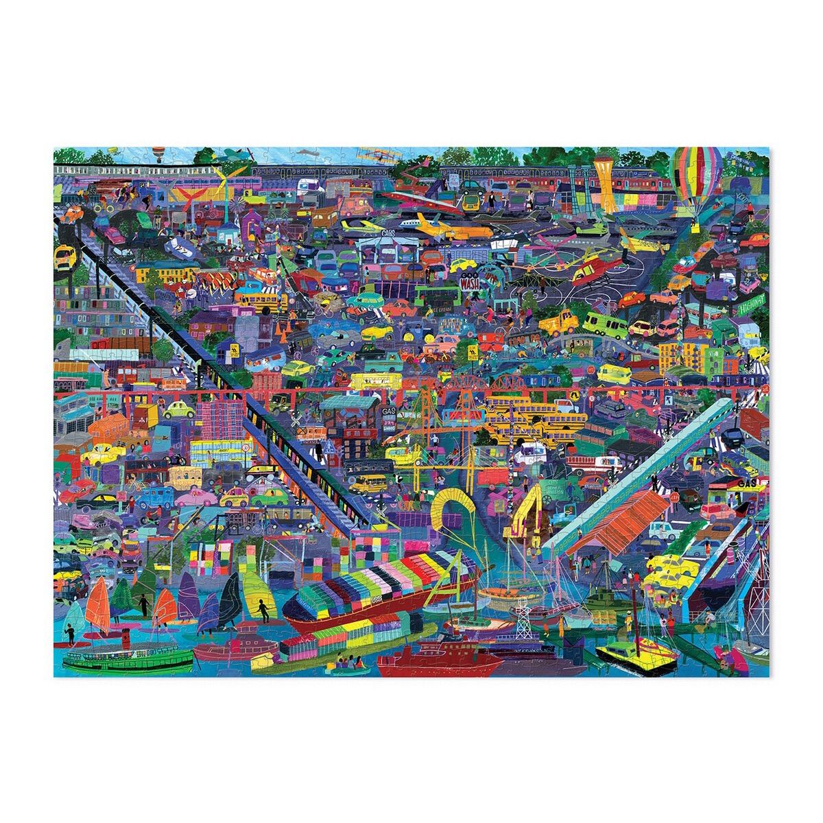 CROCODILE CREEK - Puzzle Transportes del Mundo 1000pcs Crocodile Creek