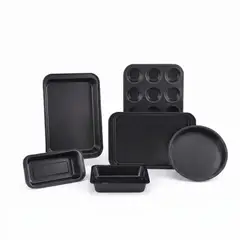 UMEXUS - Charola Moldes Para Hornear Postres Cupcakes Juego De 6 Pzas Reutilizable