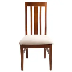 BETA NATIVA - Pack 2 sillas de comedor Jacinta color miel, tapiz beige