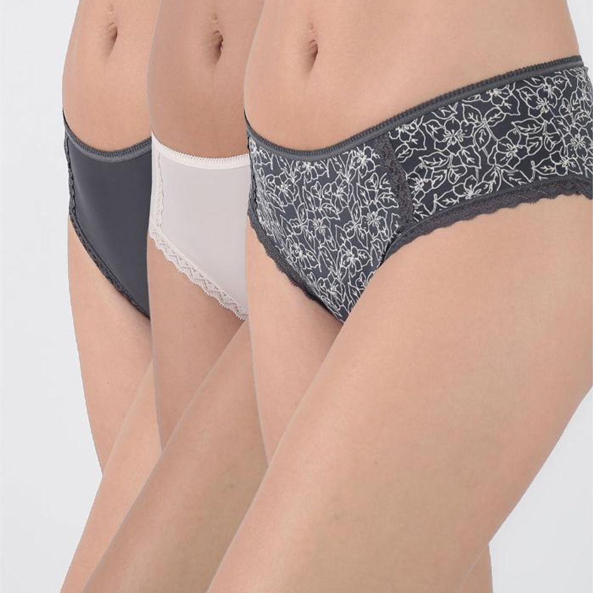 KAYSER - Pack 3x pantaleta microfibra P314.0015-GRI2 Kayser