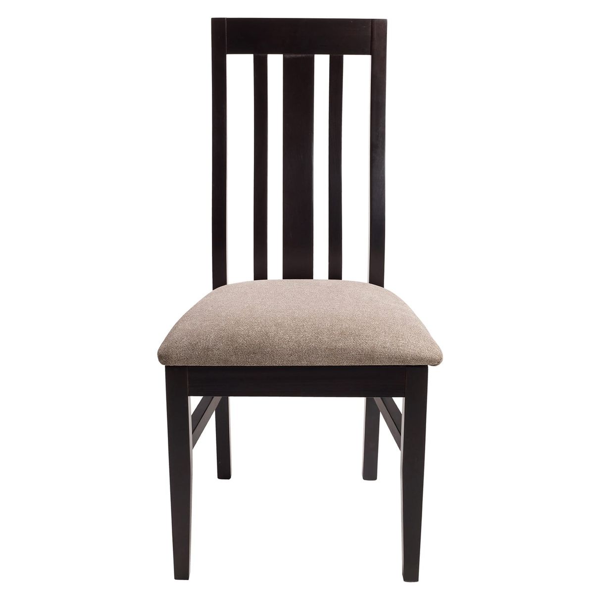 BETA NATIVA - Pack 2 sillas comedor Jacinta color negro wengue, tapiz café jaspeado