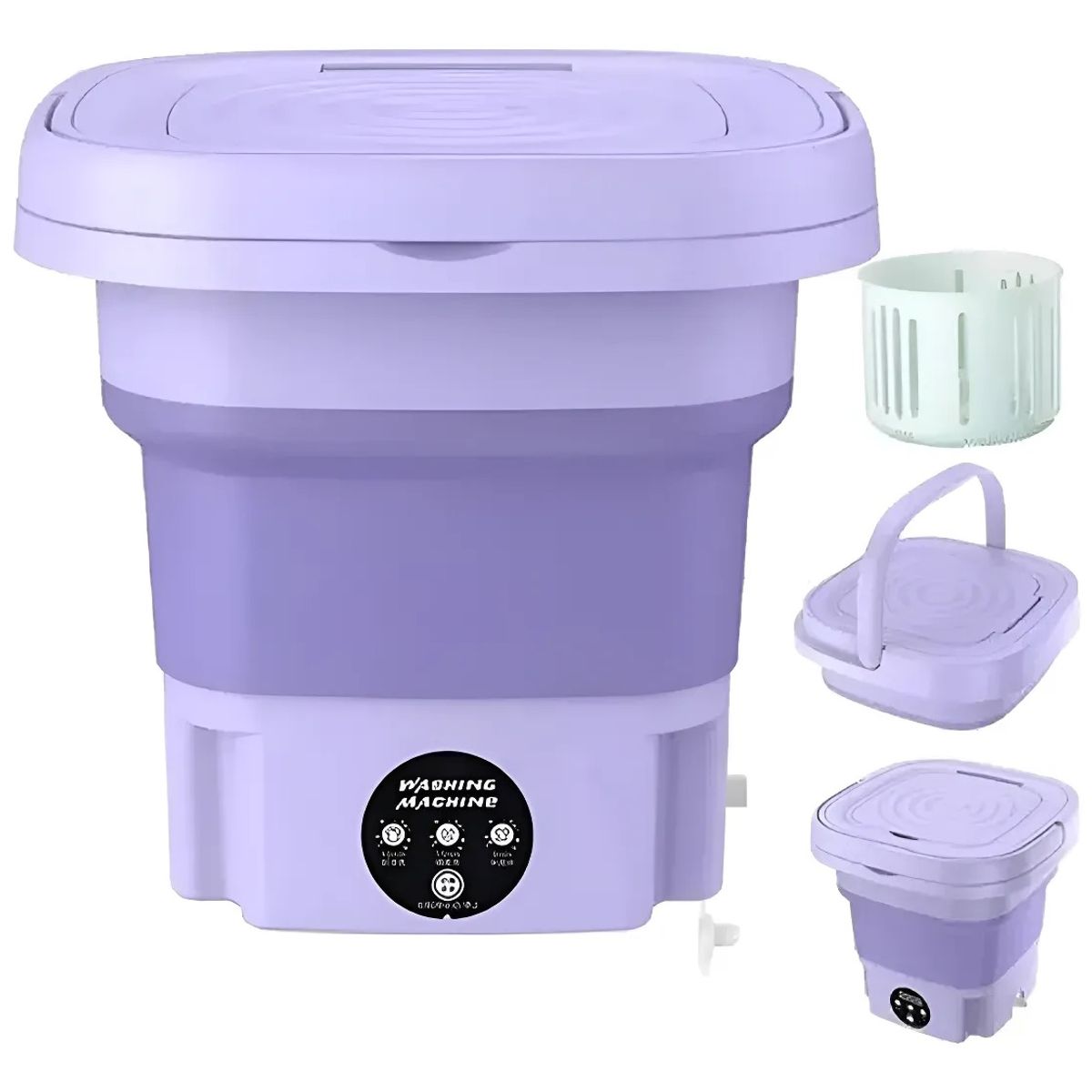 GENERICO - Mini Lavadora Automática Portátil Plegable Para Ropa Pequeña