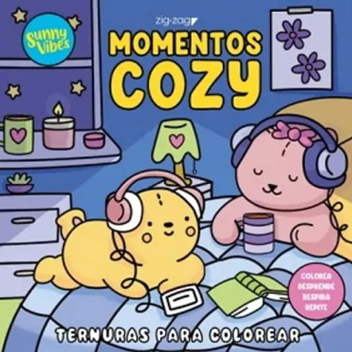 ANTARTICA LIBROS - Momentos Cozy. Ternuras Para Colorear Sunny Vibes