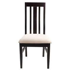 BETA NATIVA - Pack 2 sillas comedor Jacinta color negro wengue, tapiz beige