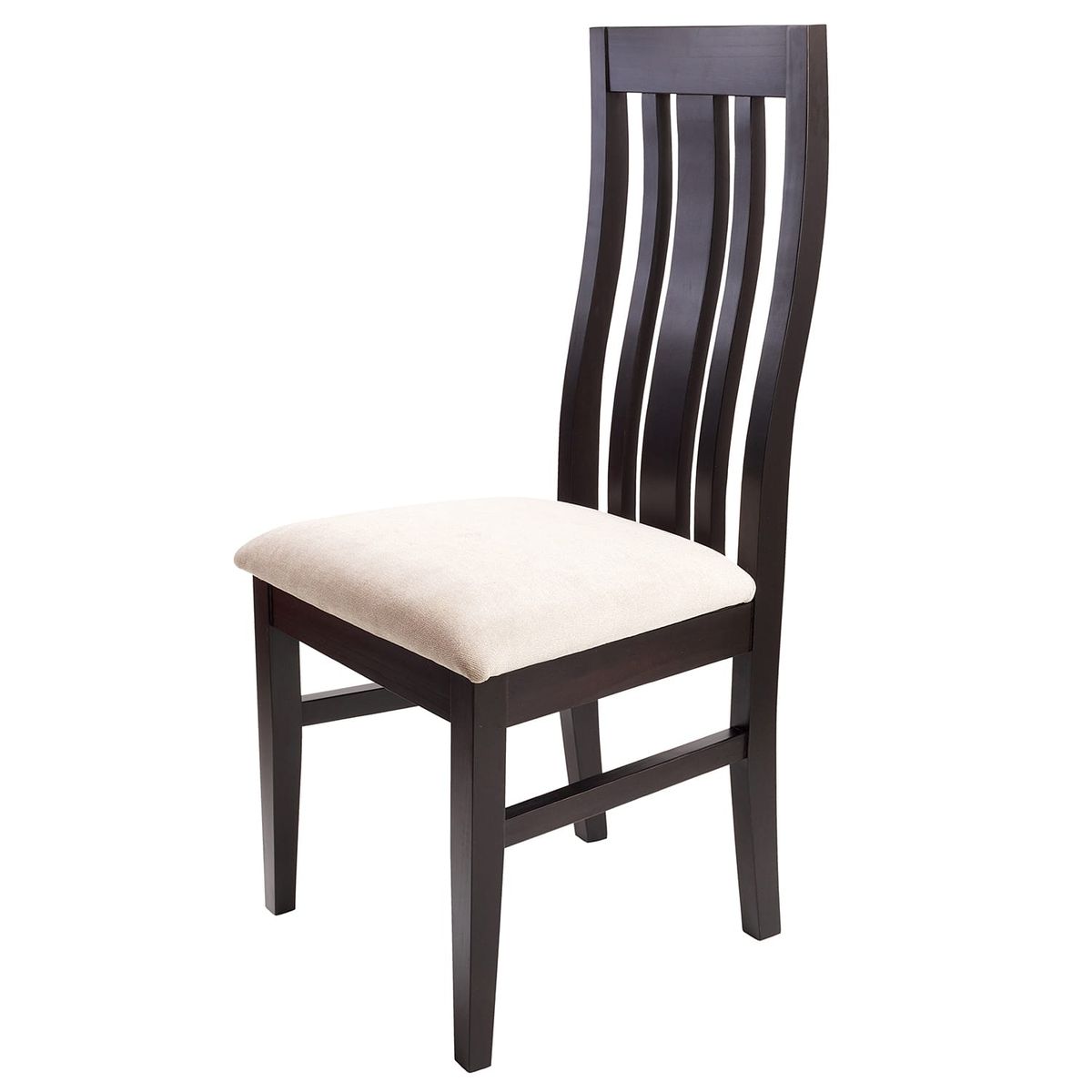 BETA NATIVA - Pack 2 sillas comedor Jacinta color negro wengue, tapiz beige